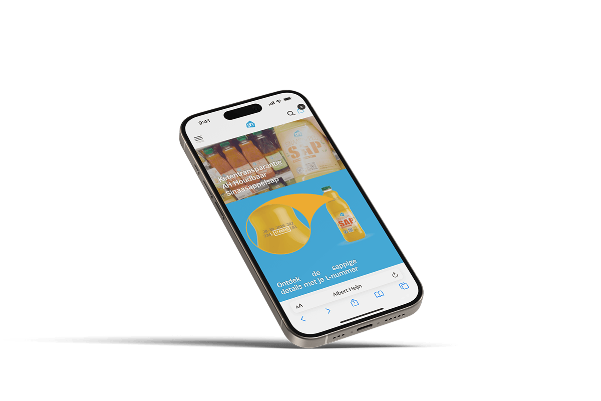 Albert Heijn blockchain traceability platform interface